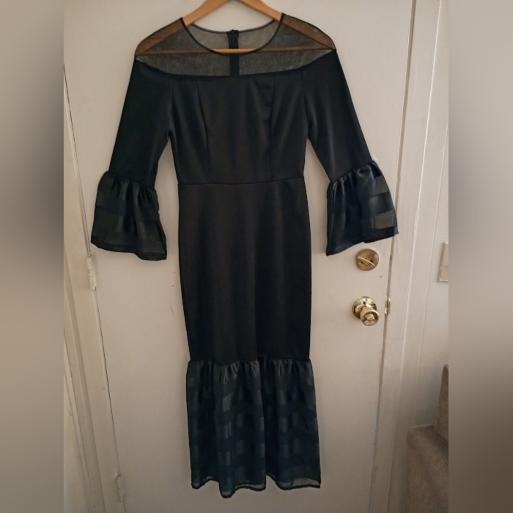 SHEIN Elegant Black Dress - Picture 3 of 10